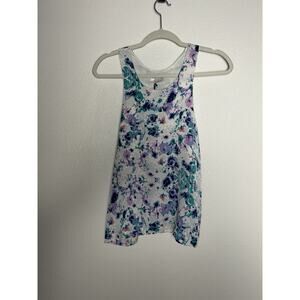 NWT PIAMITA silk shift Watercolor Splatter Sleeveless Blouse size Medium